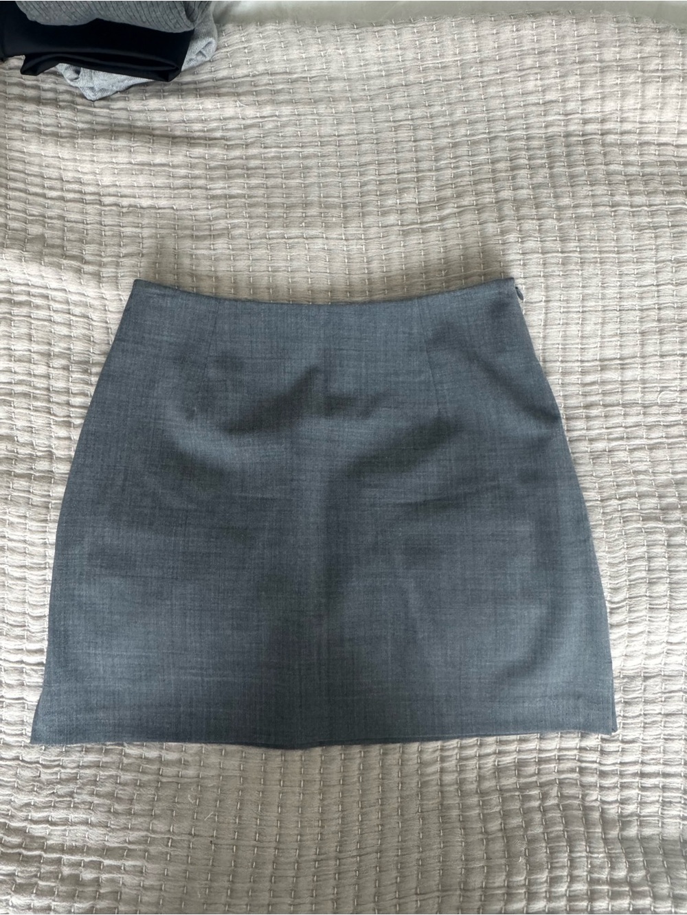 Theory Grey Wool Blend Mini Skirt 6